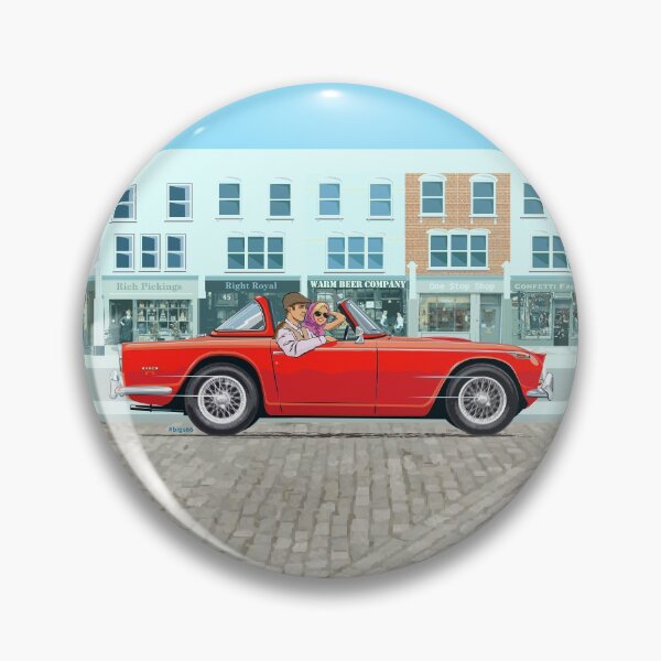 Item preview, TR5 in Signal Red with Surrey Top and optional wire wheels designed and sold by Bigs66.