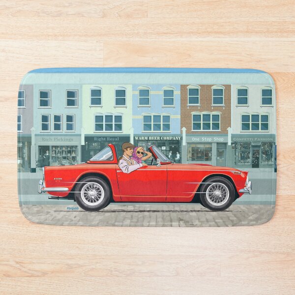 Item preview, TR5 in Signal Red with Surrey Top and optional wire wheels designed and sold by Bigs66.