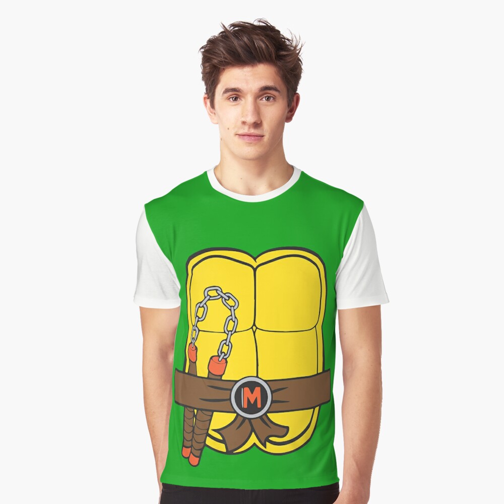 Teenage Mutant Ninja Turtles Shirt Large Green TMNT Short Sleeve Crew Neck