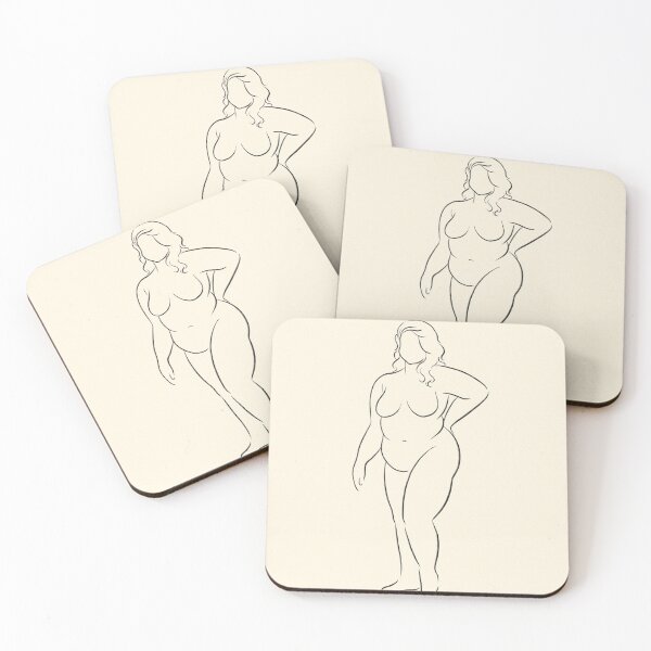 Item preview, Beautiful body positive art minimalist modern line art by bopo watercolour  designed and sold by BopoWatercolour.