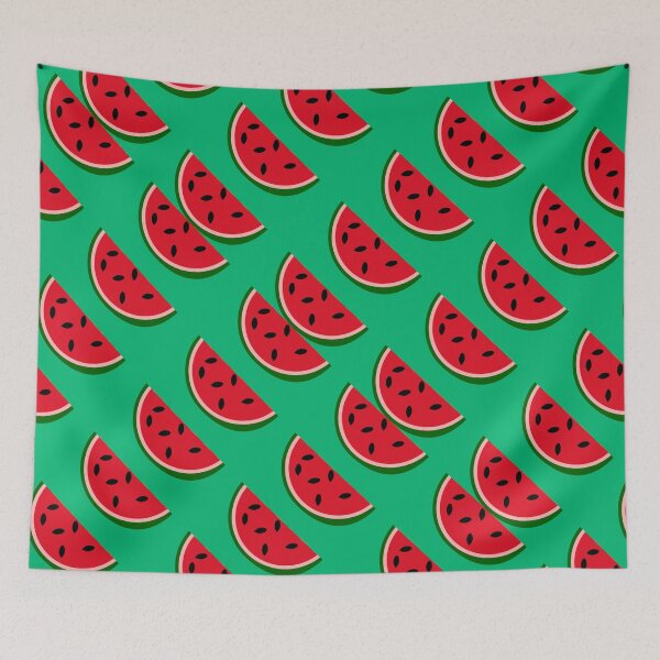 Item preview, watermelons on a green background designed and sold by Kotoapparat.