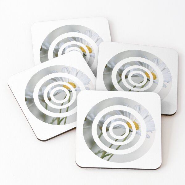 Item preview, Elegant geometric - vintage abstract round target wild daisy flower pattern designed and sold by Caroline Laursen.