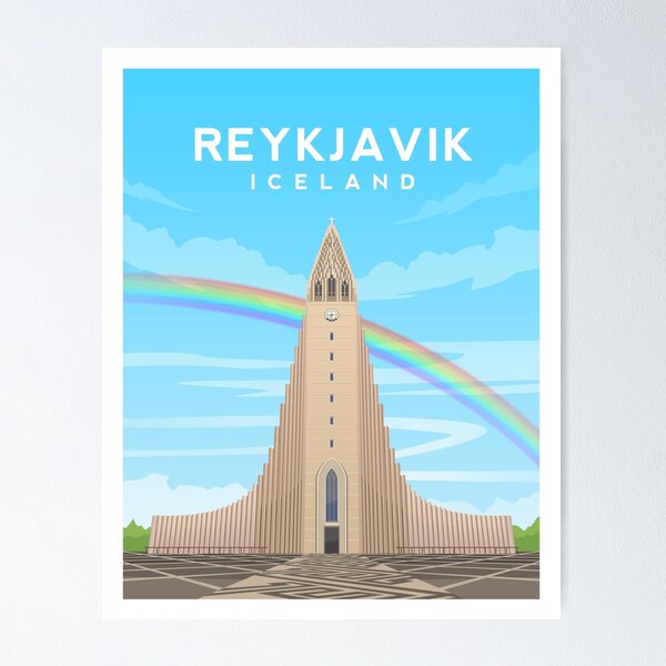 Item preview, Reykjavik, Iceland - Hallgrimskirkja Cathedral designed and sold by typelab.