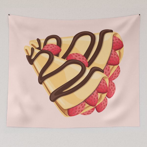 Item preview, Strawberry Crepes with Chocolate Drizzle designed and sold by Alicia Chee.