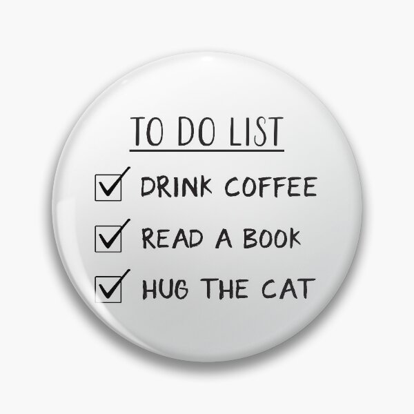 Item preview, Cat, Book & Coffee Quote - To Do List designed and sold by Primroaddesigns.
