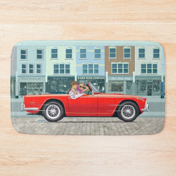 Item preview, TR5 in Signal Red in right hand drive – with optional wire wheels designed and sold by Bigs66.