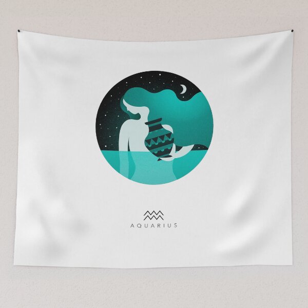 Item preview, Aquarius zodiac sign designed and sold by StyleHubDesign.