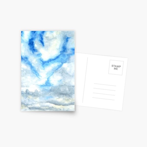 Cloud landscape - watercolour painting Postcard