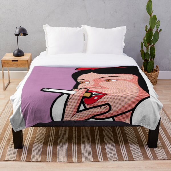 Biancaneve fuma Throw Blanket
