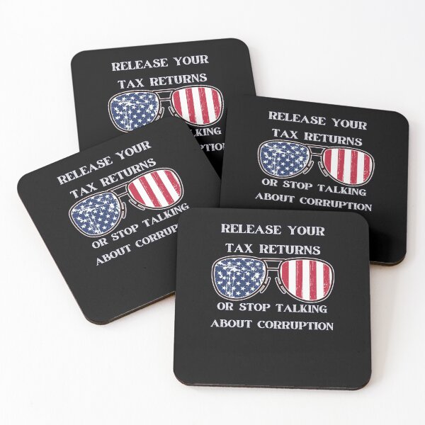 Item preview, Release Your Tax Returns OR Stop Talking About Corruption quote Glasses Presidential Debate 2020 Trump Biden designed and sold by RKSDesigns.