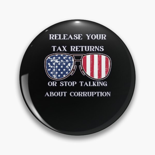 Item preview, Release Your Tax Returns OR Stop Talking About Corruption quote Glasses Presidential Debate 2020 Trump Biden designed and sold by RKSDesigns.