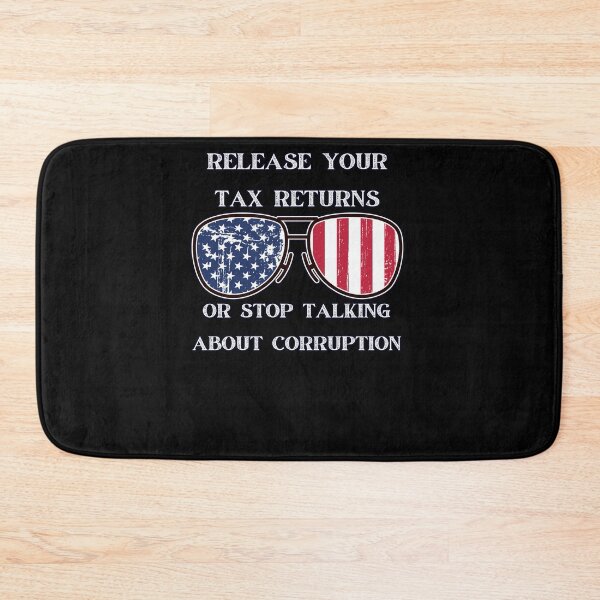 Item preview, Release Your Tax Returns OR Stop Talking About Corruption quote Glasses Presidential Debate 2020 Trump Biden designed and sold by RKSDesigns.