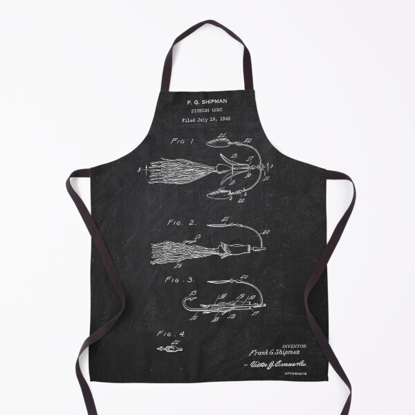 Item preview, Fishing lure 1949 patent chalkboard designed and sold by InkedArtPrints.