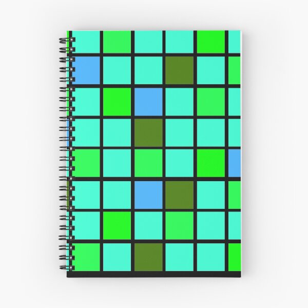 Item preview, Green Cyan Blue Square Pattern designed and sold by Joy Poddar.
