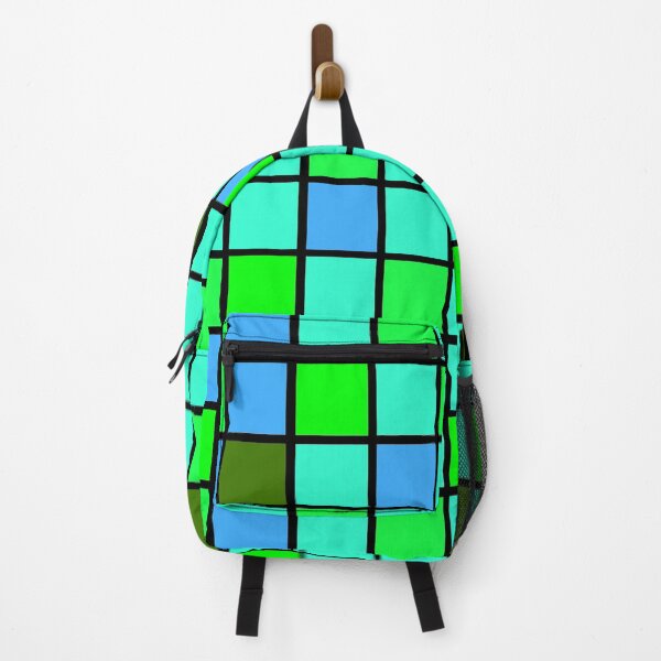 Item preview, Green Cyan Blue Square Pattern designed and sold by Joy Poddar.
