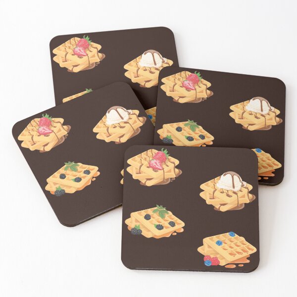 Item preview, Assorted Waffles Pack - Strawberries, Berries, Ice Cream and Blackberries designed and sold by Alicia Chee.