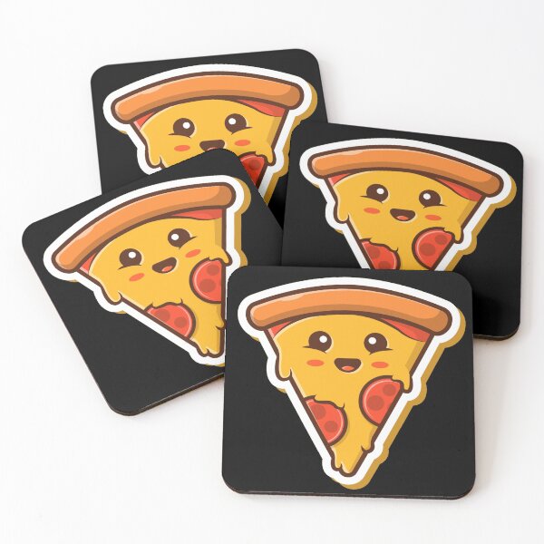 Item preview, Cute pizza mascot vector illustration pizza sticker cartoon designed and sold by zugharo2019.