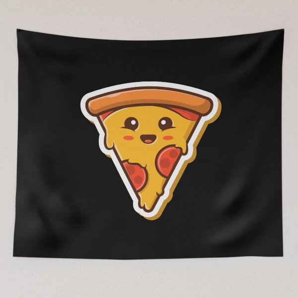 Item preview, Cute pizza mascot vector illustration pizza sticker cartoon designed and sold by zugharo2019.