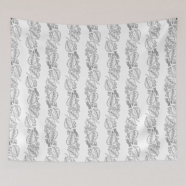 Artikelvorschau, Leaf Doodle Seamless Surface Pattern Design entworfen und verkauft von ZaryaKiqo.