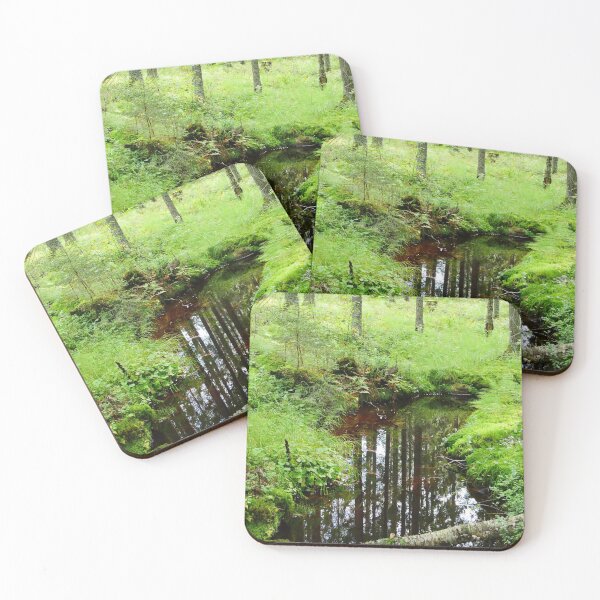 Item preview, mysterious autumn forest reflected in the water designed and sold by mrivserg.