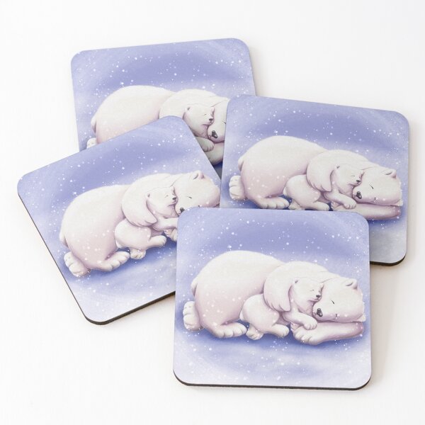 Item preview, White bear with his mother designed and sold by tigerda.