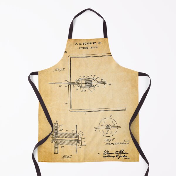 Item preview, Fishing device 1951 patent antique 2 designed and sold by InkedArtPrints.