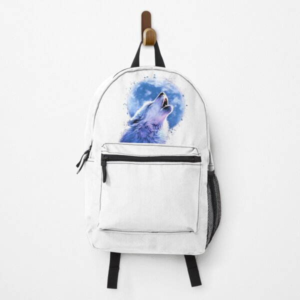 Item preview, Wolf Howling At Moon watercolor designed and sold by DelzStudio.