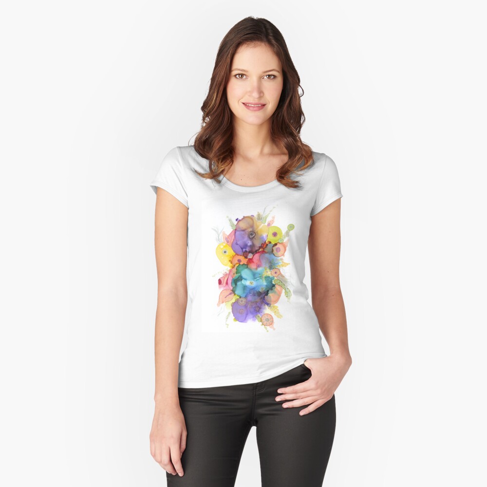 Item preview, Fitted Scoop T-Shirt designed and sold by curlyartcloud.