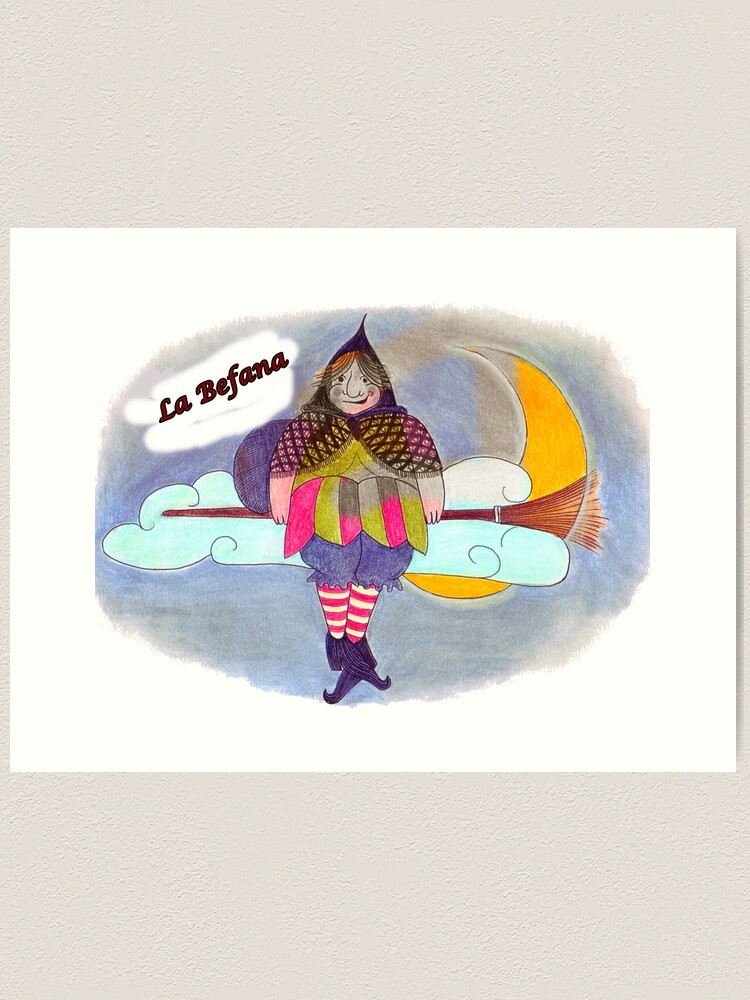 La Befana Christmas Witch Fine Art Print multiple Sizes 