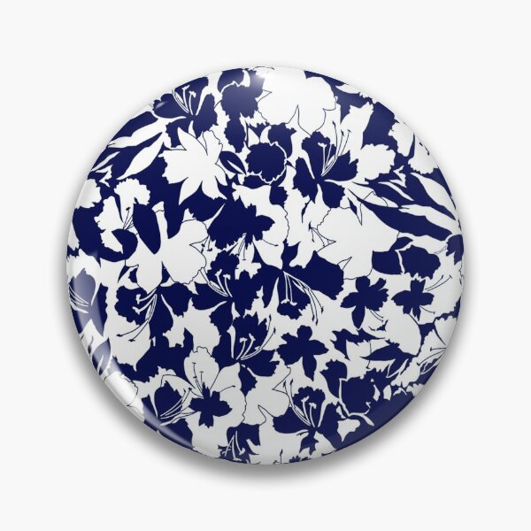 Item preview, White and blue flower pattern designed and sold by NekoTshirt.