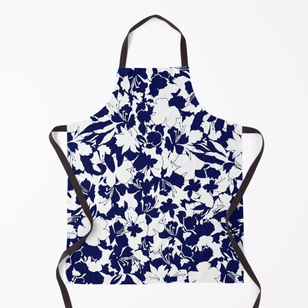 Item preview, White and blue flower pattern designed and sold by NekoTshirt.