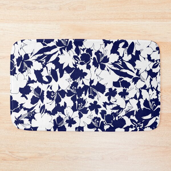 Item preview, White and blue flower pattern designed and sold by NekoTshirt.