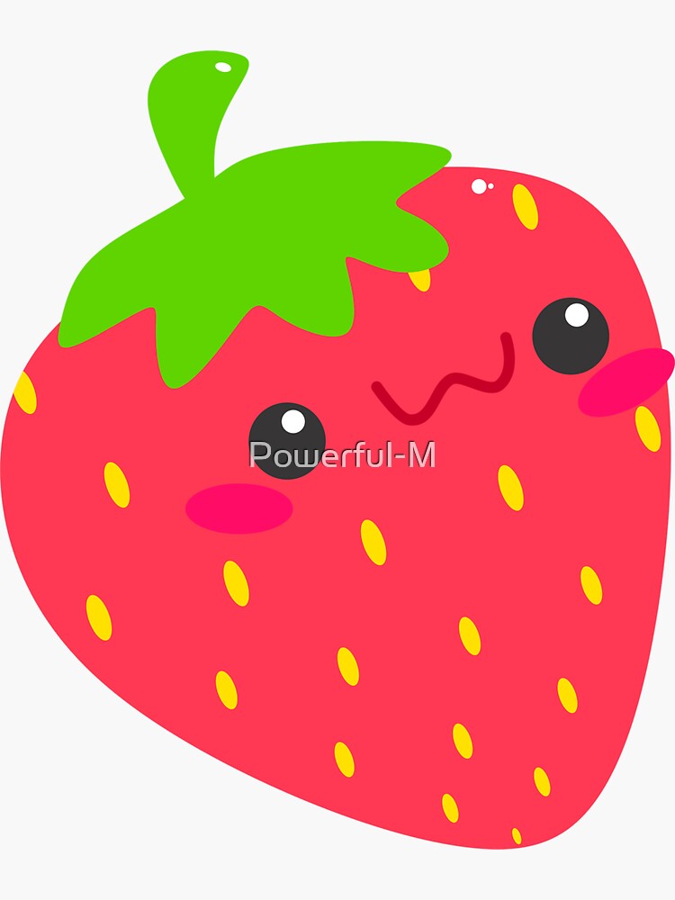 "Strawberry Kawaii" Sticker for Sale by PowerfulM Redbubble