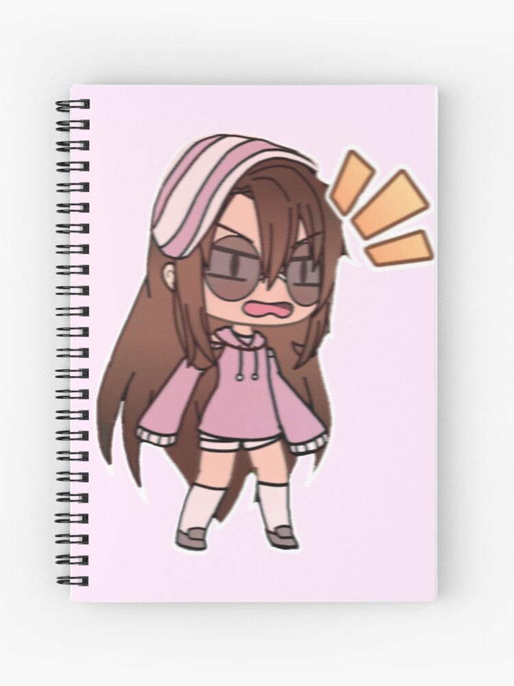 Pink Purple Cute Gacha Character With Attitude Spiral Notebook For Sale By Gacha Art Redbubble
