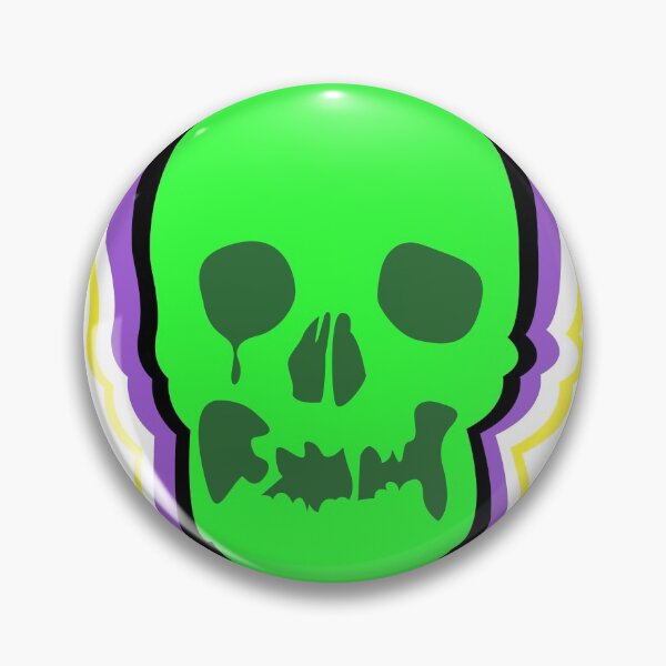 Item preview, Non-Binary Pride Skull  designed and sold by WorldOfRey.