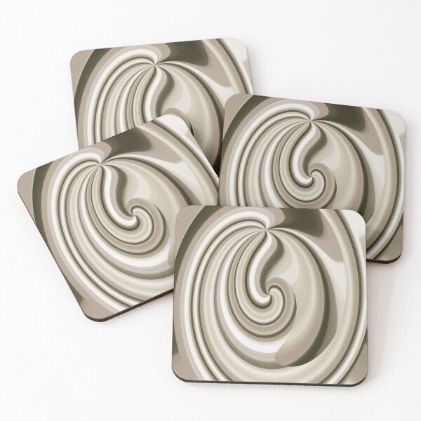 Item preview, Muted Pale Browns Greys Wow Egg Soft Edge Flat Colour Curvy Abstract Artist Jenny Meehan designed and sold by Jenny Meehan Art Prints and Patterns  .