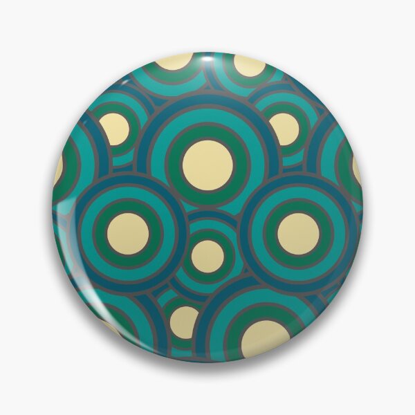 Item preview, Retro Style Circles geometrical minimalistic vintage pattern in blue, yellow and teal. designed and sold by milkasweet.