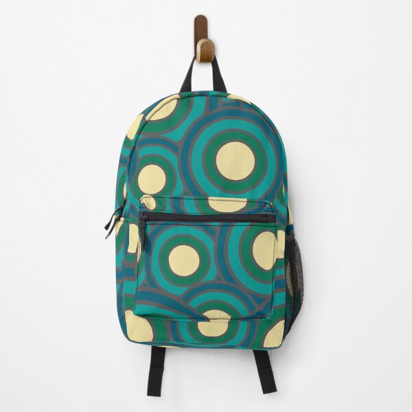 Item preview, Retro Style Circles geometrical minimalistic vintage pattern in blue, yellow and teal. designed and sold by milkasweet.