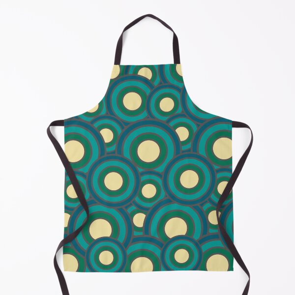 Item preview, Retro Style Circles geometrical minimalistic vintage pattern in blue, yellow and teal. designed and sold by milkasweet.