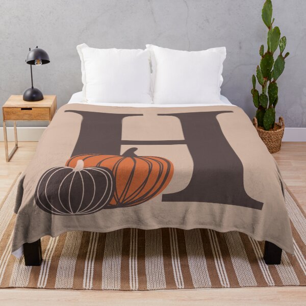Aperçu de l'œuvre Citrouilles H nom, initiale, monogramme créée et vendue par CocoandDaisy.