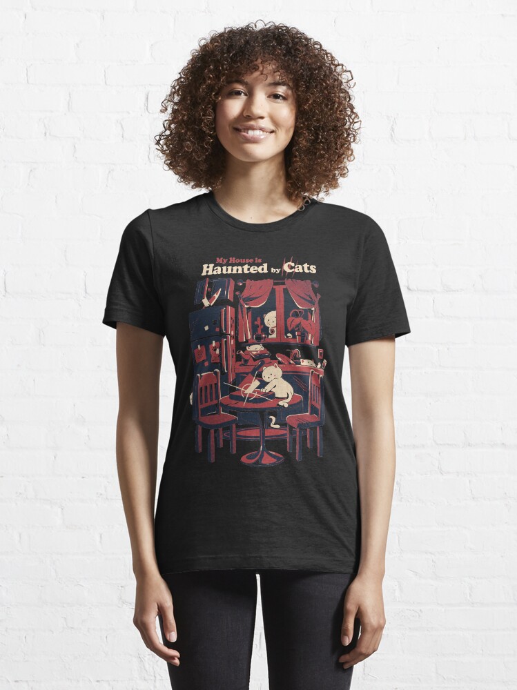 Alternate view of Haunted by cats Essential T-Shirt