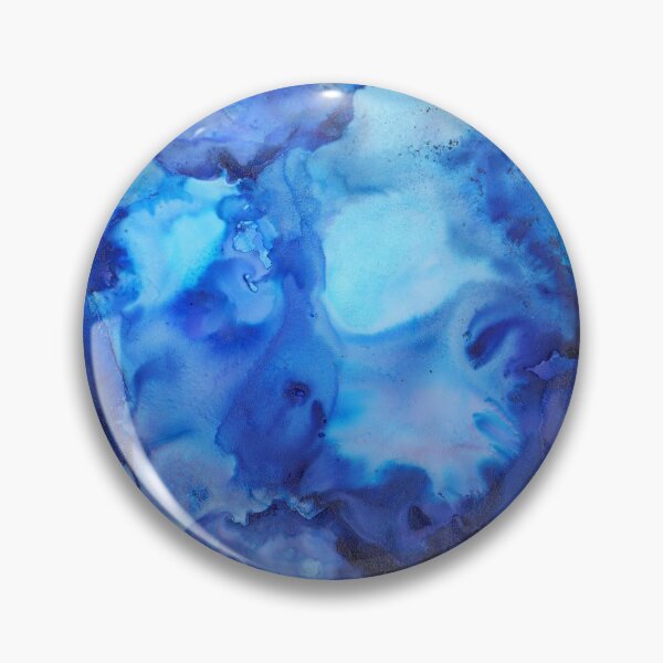 Item preview, Abstract alcohol ink blue purple pattern print designed and sold by Onyria Art.