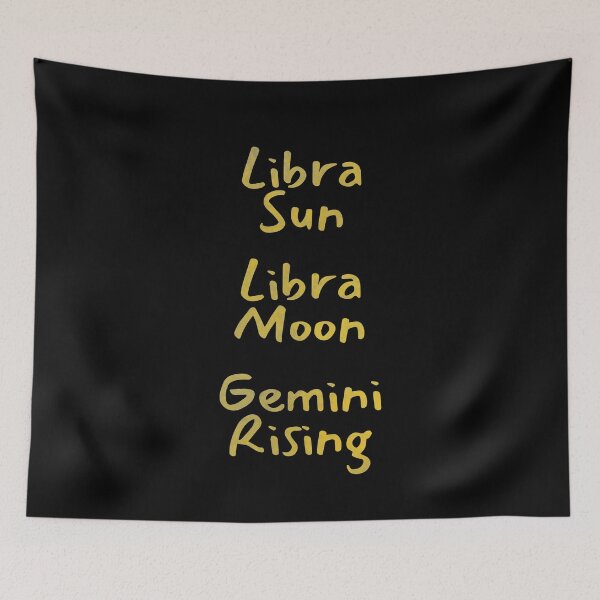 Item preview, Libra Sun Libra Moon Gemini Rising Text designed and sold by leomooncreates.