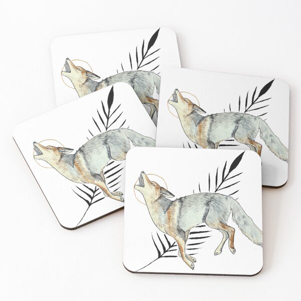 Item preview, Witchy North American Coyote watercolour designed and sold by Elliezart.
