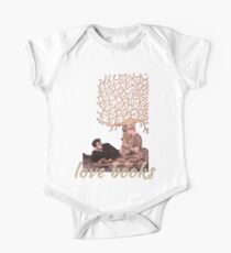 Love books valentine paper art One Piece - Short Sleeve