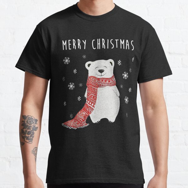 Netter Eisbär Schal Frohe Weihnachten Weihnachtsferien Classic T-Shirt