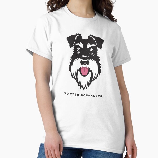 Wowzer Schnauzer Silver & Black face Classic T-Shirt