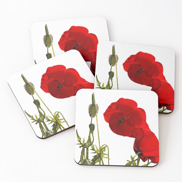 Item preview, Red Poppies and Bee designed and sold by KimHSinclair.