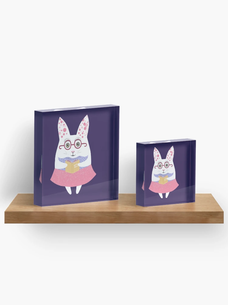 Thumbnail 3 of 5, Acrylic Block, Poetry White Rabbit designed and sold by Ruta.