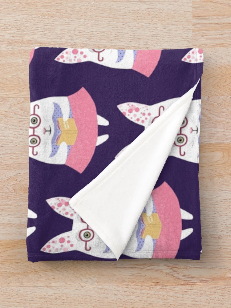 Thumbnail 3 of 6, Throw Blanket, Poetry White Rabbit designed and sold by Ruta.
